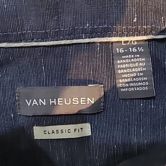 Van Heusen men's large blueish grey dress shirt - Picture 3 of 5